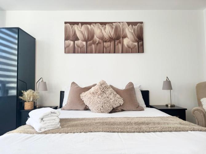 Beautifully furnished bedroom at one of our supported living properties